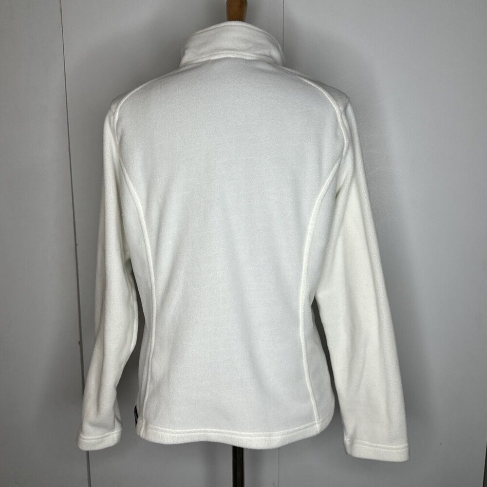 Lands End Womens Polartec Aircore 100 White Textured Fleece 1/4 Zip Pullover S/P - Picture 2 of 9